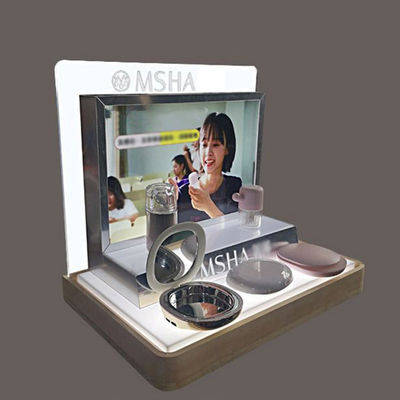 Acrylique splendide de table cosmétique adapté aux besoins du client de support de casque de téléphone de présentoir