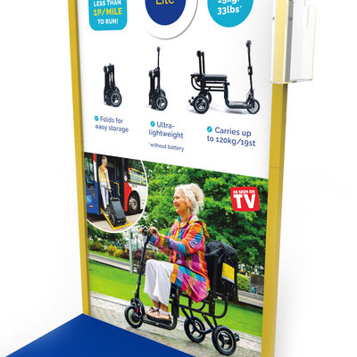 Affichage électrique de support de scooter de support électrique de bicyclette de chêne pour le magasin de détail