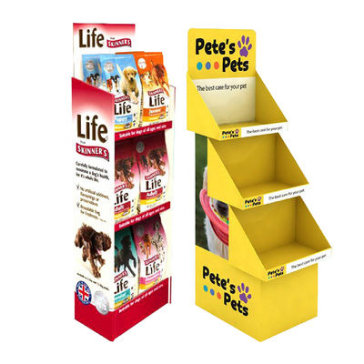 Support d'affichage en bois de magasin de bêtes de présentoir de plancher de palette de Cat Product Clean Toy Food de chien demi