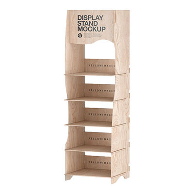 Bevis Moderne 4 couches en contreplaqué en bois amovible Display Racks Plancher Stand pour le supermarché Display Store Emballé dans un carton