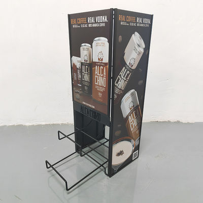 Le présentoir adapté aux besoins du client de fil en métal de partie supérieure du comptoir a mis en boîte le distributeur de support d'affichage de café pour le supermarché