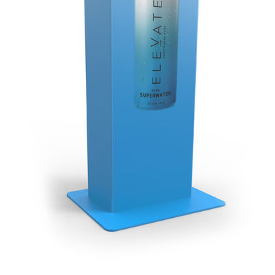 Vendeur vertical adapté aux besoins du client en métal superbe de l'eau de capacité élevée avec le logo variable pour la vente en gros