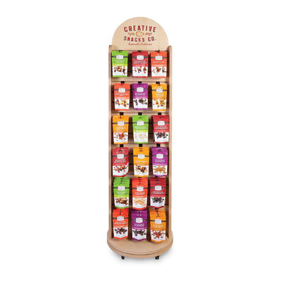 Bois démontable en bois adapté aux besoins du client de support de vin de présentoir de support debout libre double face de vin pour le bar