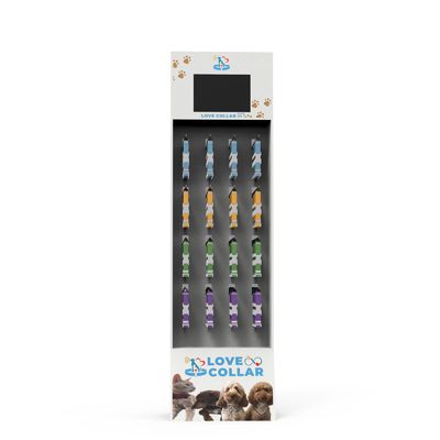 Fait sur commande carton présentoir des produits d'animal familier de Peg Hook Display Rack For